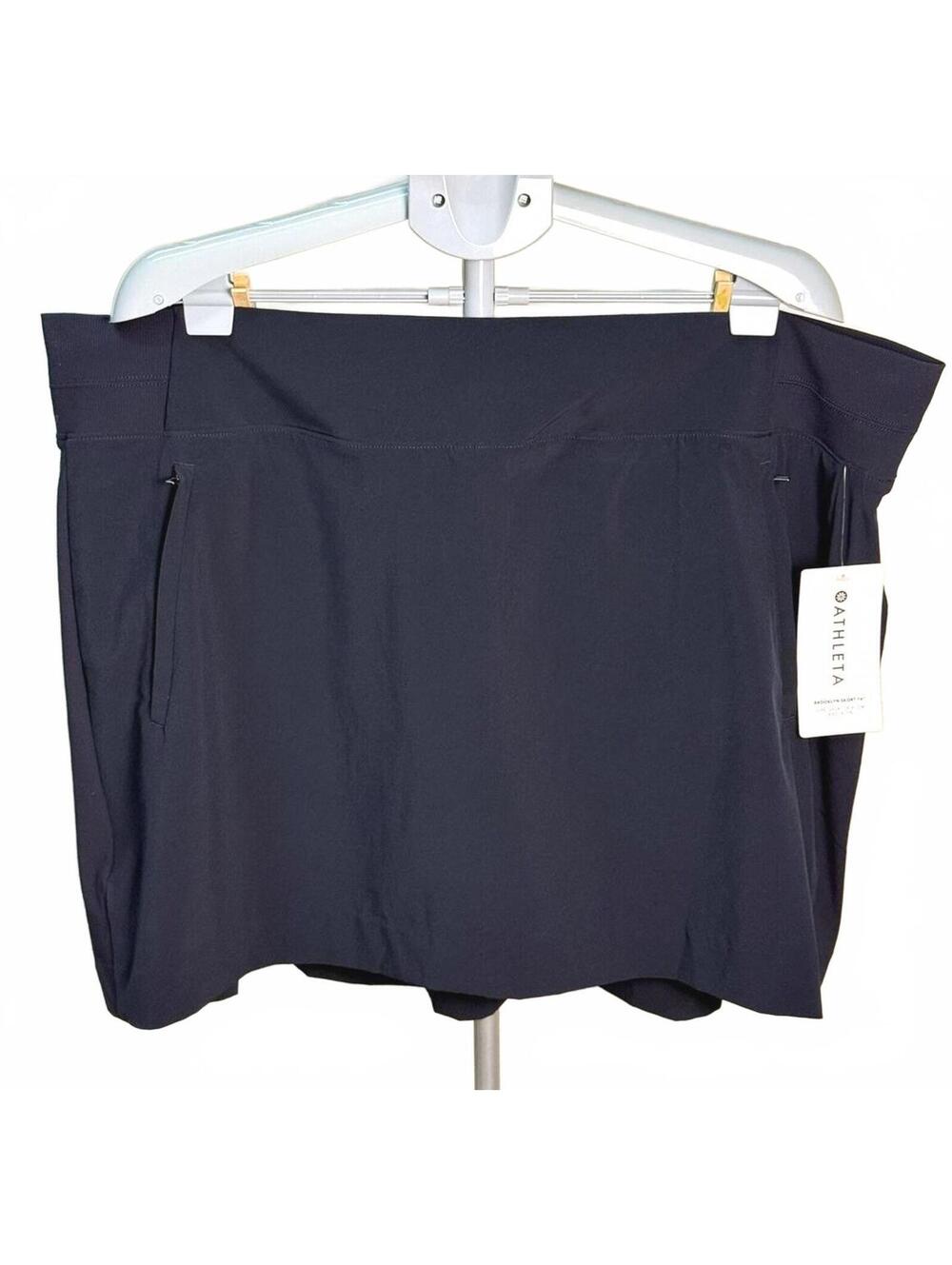 Athleta Plus Size Brooklyn Skort 16" Navy Blue Active Skirt Size 24 Athletic NWT